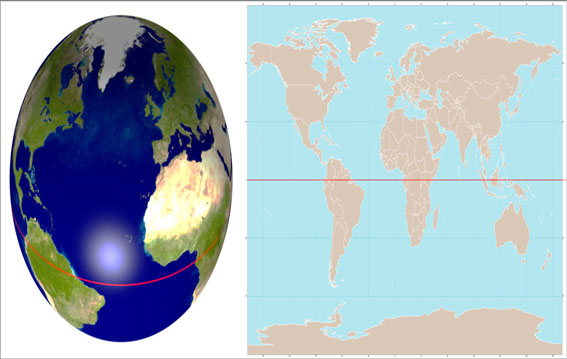 Líneas Imaginarias: Son trazos imaginarios que pueden ser graficados, tienen por finalidad ubicar y orientar lugares sobre la superficie terrestre, entre ellos destacan: la línea equinoccial (Ecuador), la línea de Greenwich, la línea de 180°, el eje terrestre, el radio terrestre, entre otras.