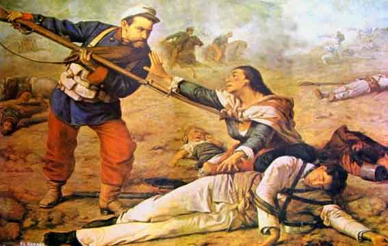 El Repase, en la Batalla de Huamachuco (1883) | Óleo: Ramón Muñiz (1888)