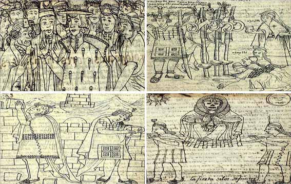 Dibujos de la crónica «Primer nueva corónica i buen gobierno» de Felipe Guamán Poma de Ayala (1615).