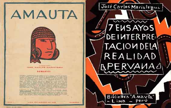 Izquierda: Revista Amauta / derecha: Siete Ensayos de la Realidad Peruana.