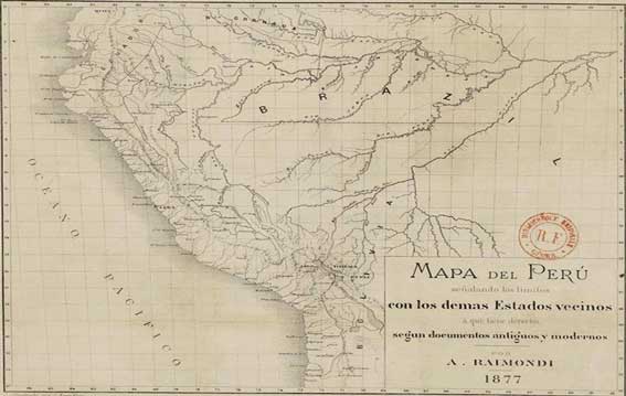 Mapa del Perú (1877)  Antonio Raimondi.