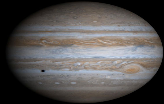 Planeta Júpiter, captada por la sonda Cassini. | Fuente: NASA (7 de diciembre de 2000).