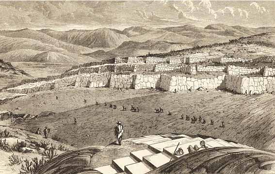Fortaleza de Sacsayhuamán | Ilustración Ephraim George Squier (1877).