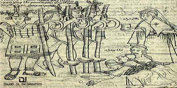Agricultura incaica: Chaquitaclla o arado de mano | Ilustración de Felipe Guamán Poma de Ayala (1615).
